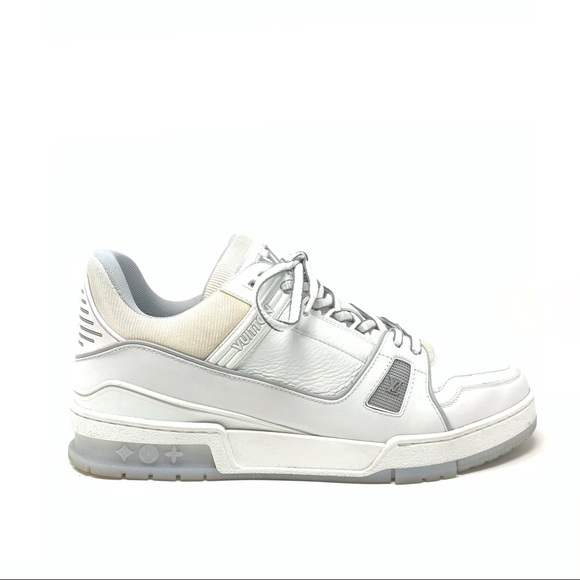 lv trainer sneaker white